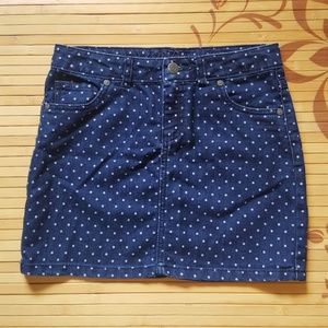 Arizona Polka Dot Jean Skirt